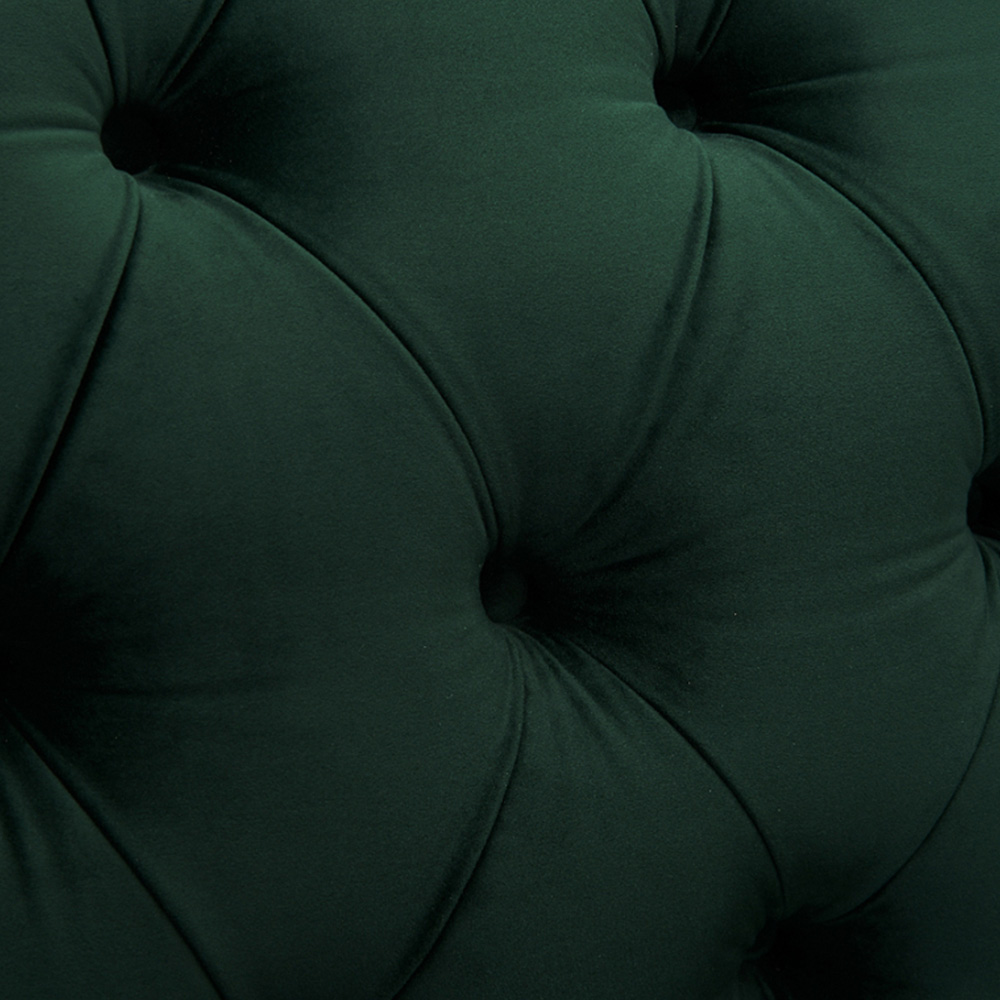 Home Detail Mayfair Green Velvet Curved Sofa Chair Image 6