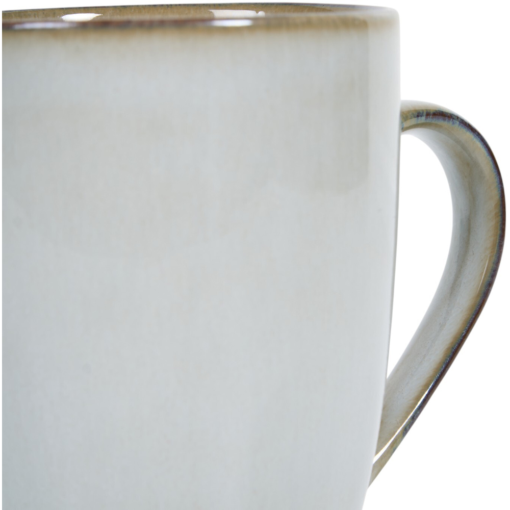 Set of 4 Quartz Reactive Glaze Mugs - White Image 3