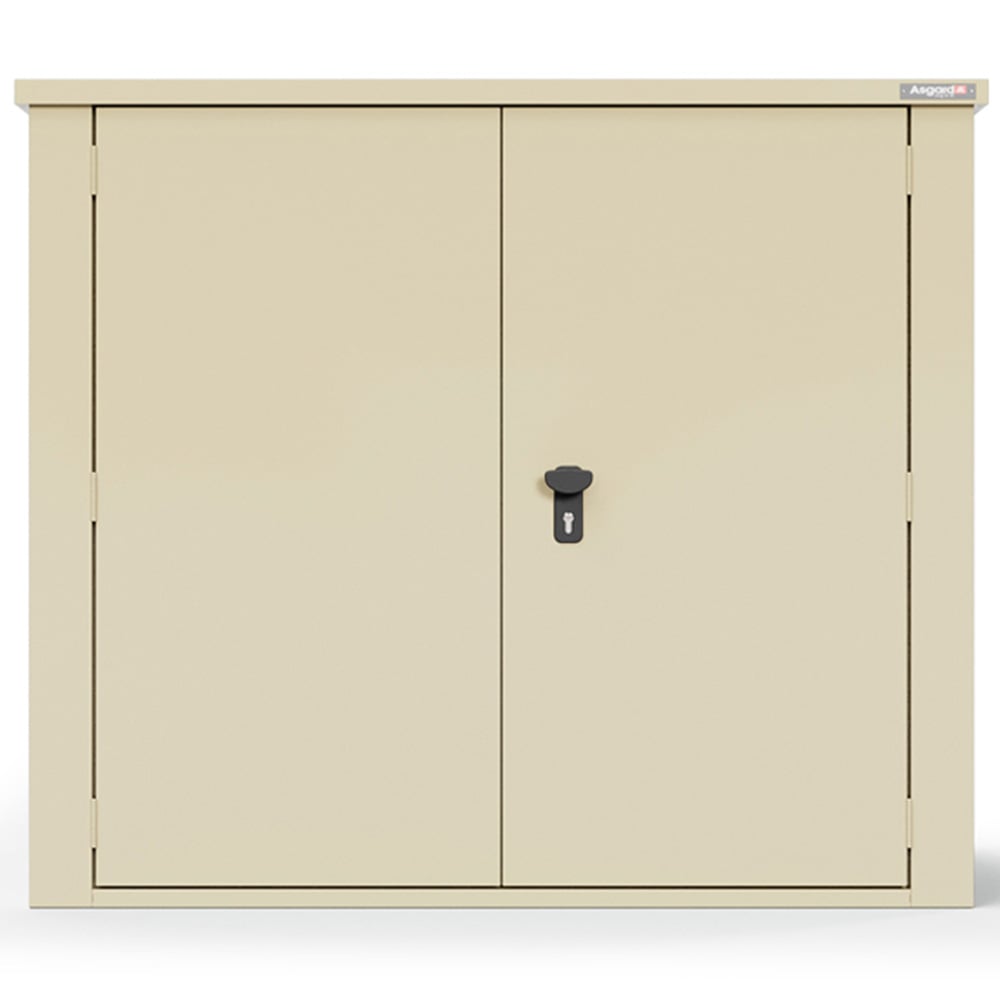 Asgard Secure Store 5 x 3ft Double Door Cream Garden Shed Image 3