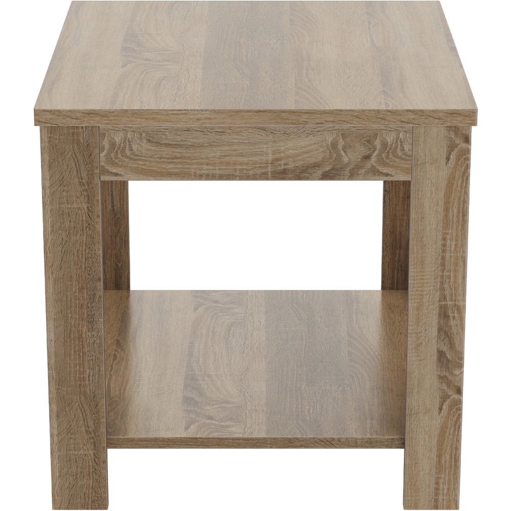 AVF Calibre Rustic Sawn Oak Side Table Image 3