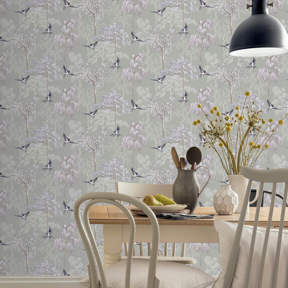 Arthouse Japanese Garden Grey Wallpaper Image 5