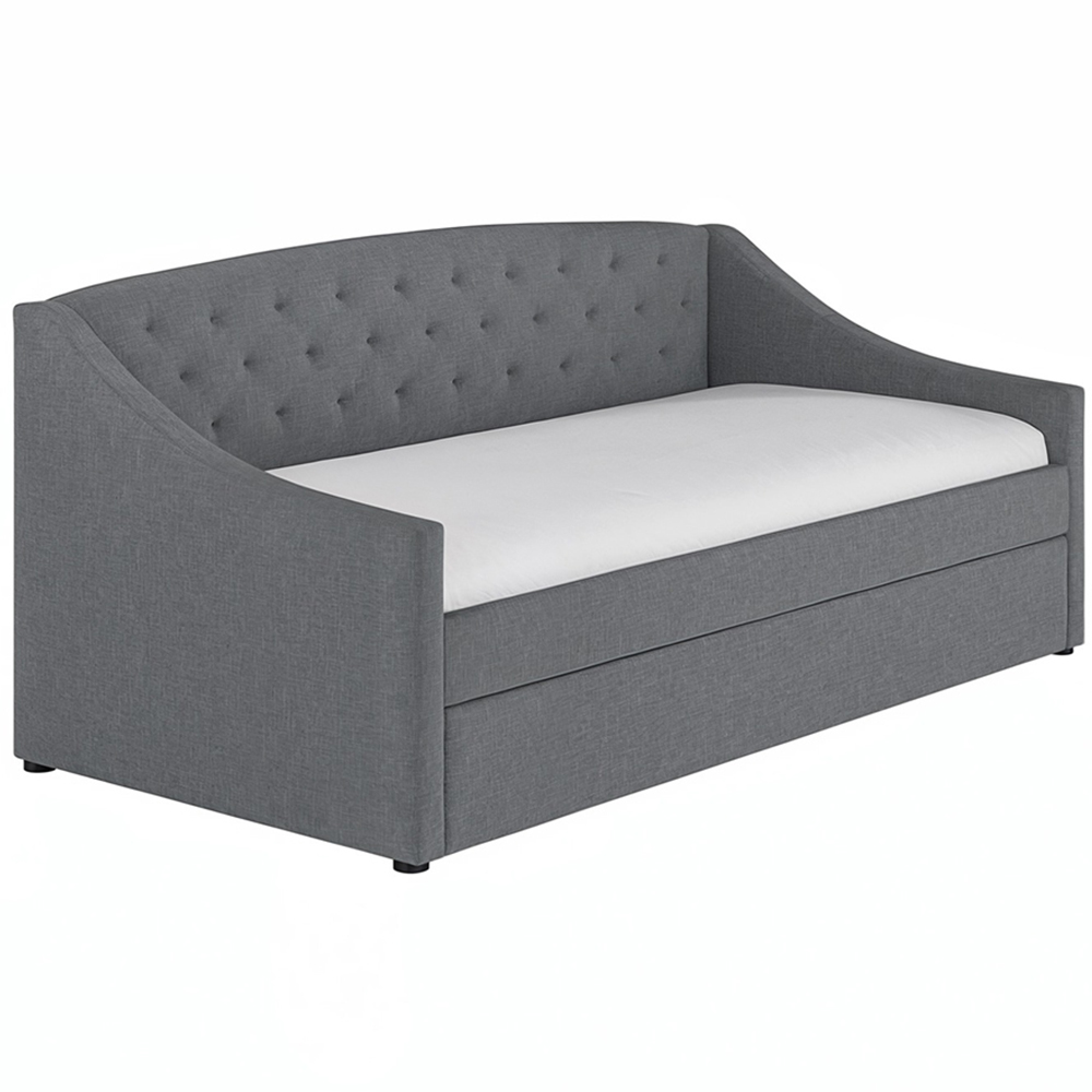 Flair Aurora Grey Fabric Daybed with Trundle Image 2