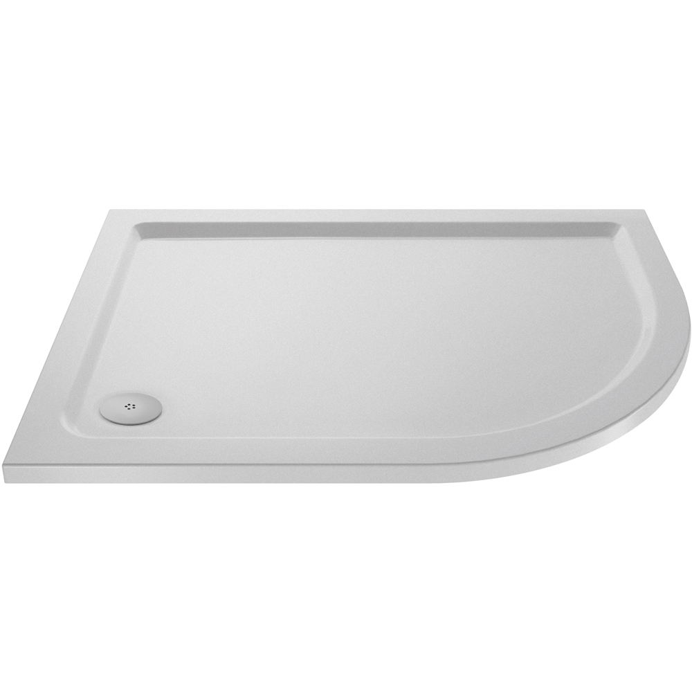 nuie White Slip Resistant Offset Quadrant Shower Tray Right Hand 900 x 760mm Image 1