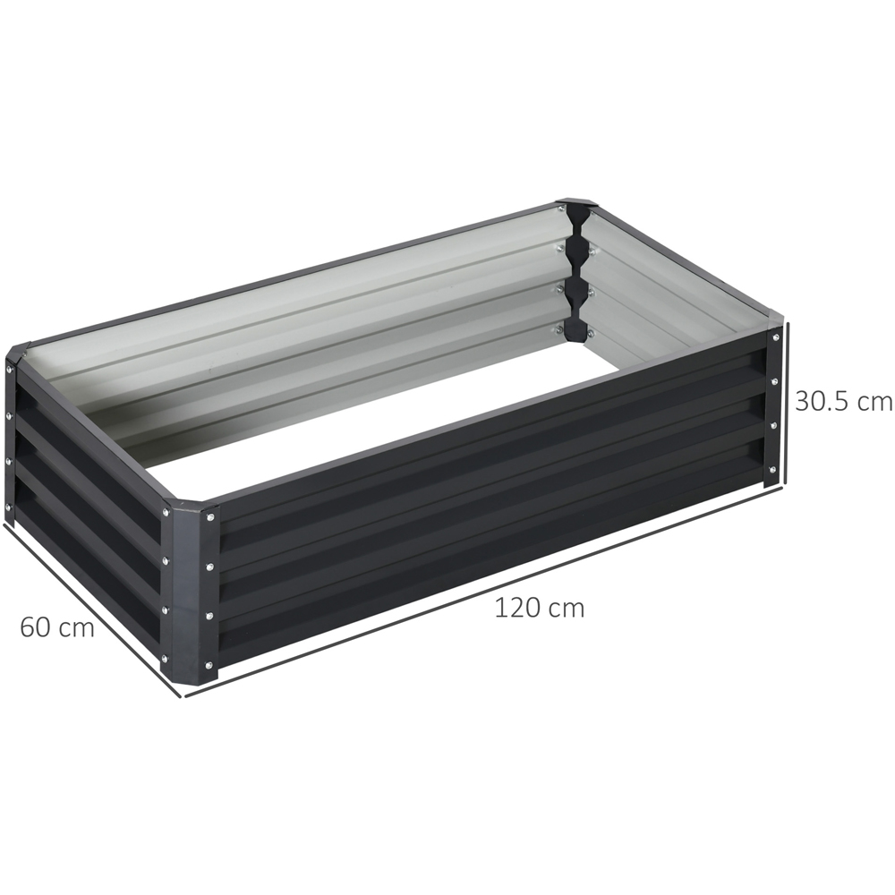 Outsunny Set of 2 Grey Raised Garden Bed 30 x 60 x 120cm Image 9