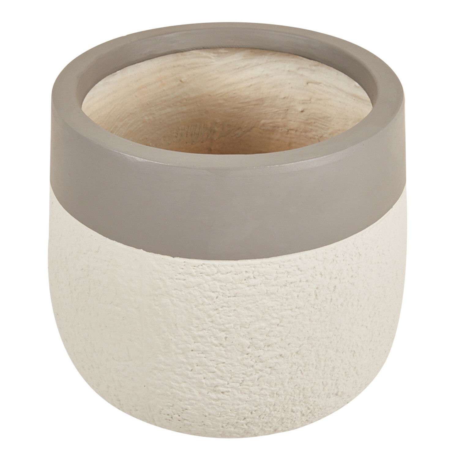 Two Tone Pot Grey 40cm Image 3
