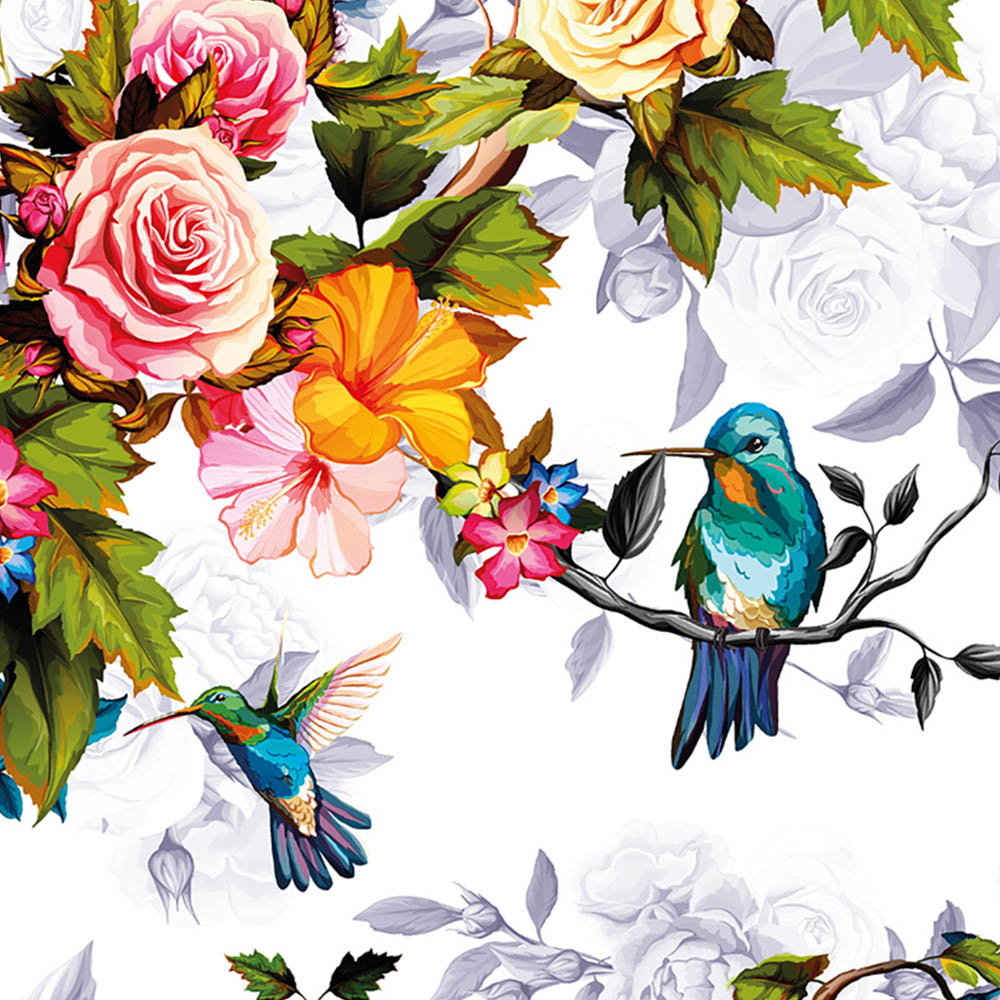 Origin Murals Hummingbird Garden Multicolour Wall Mural Image 2