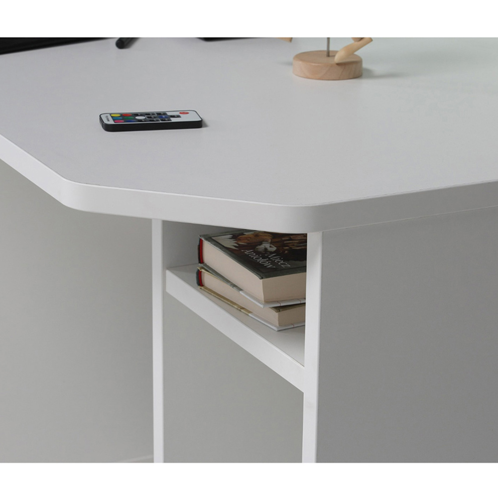 Flair Power Z Colour Changing LED Gaming Desk White Image 4