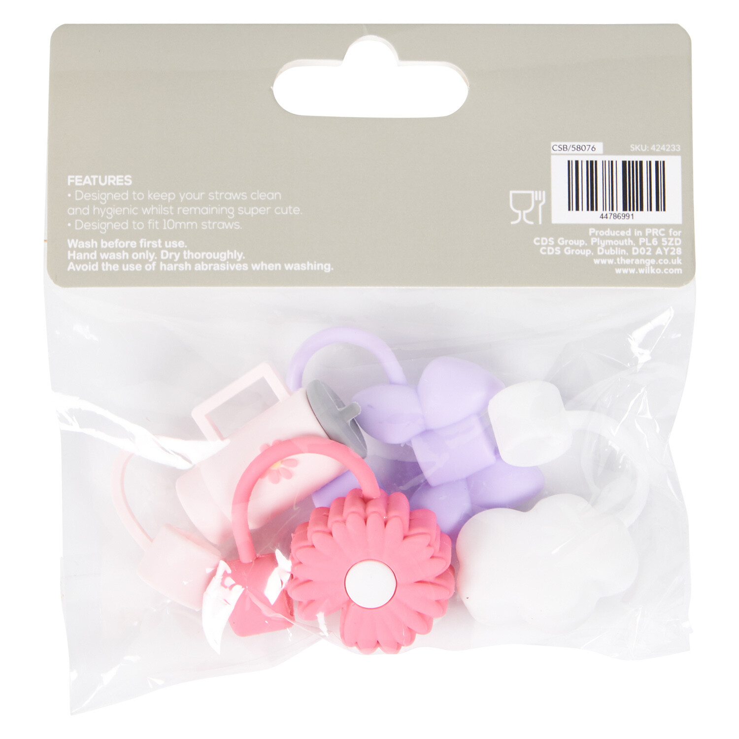 Pack of 4 Straw Covers - Multicolour Image 3