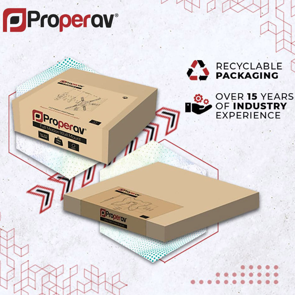 Properav Black Swing Arm TV Wall Bracket 23 to 46 inch Image 4