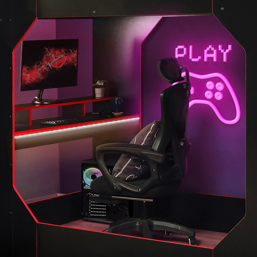 Recoil Boss Pod Small Double Gaming High Sleeper Bed with Desk and Storage Image 8