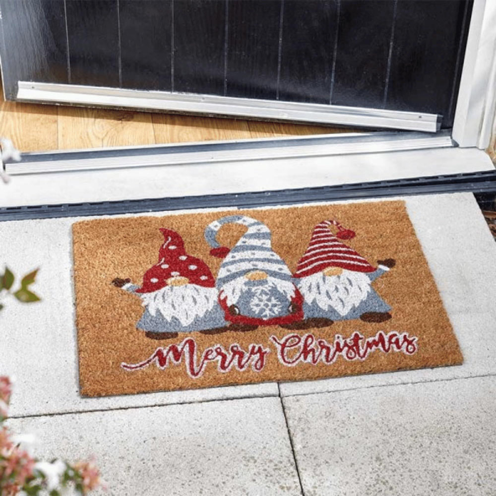 Samuel Alexander Gonks with Merry Christmas Message Coir Door Mat 40 x 60cm Image 2