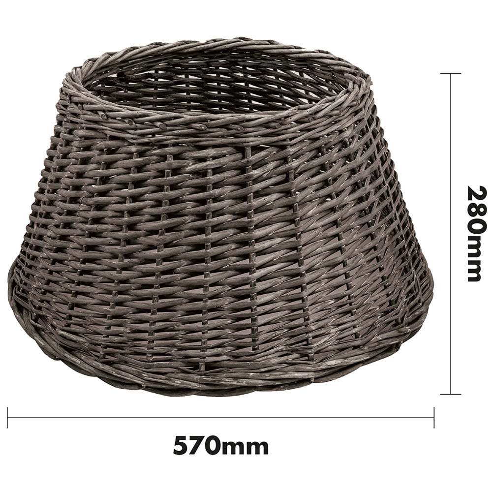 St Helens Brown Wicker Christmas Tree Skirt 28 x 57cm Image 5