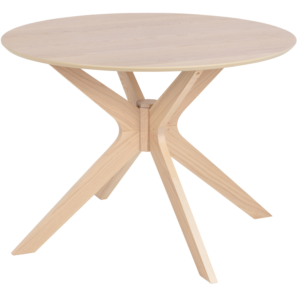 Florence I Duncan 4 Seater Round Dining Table White Oak Image 2