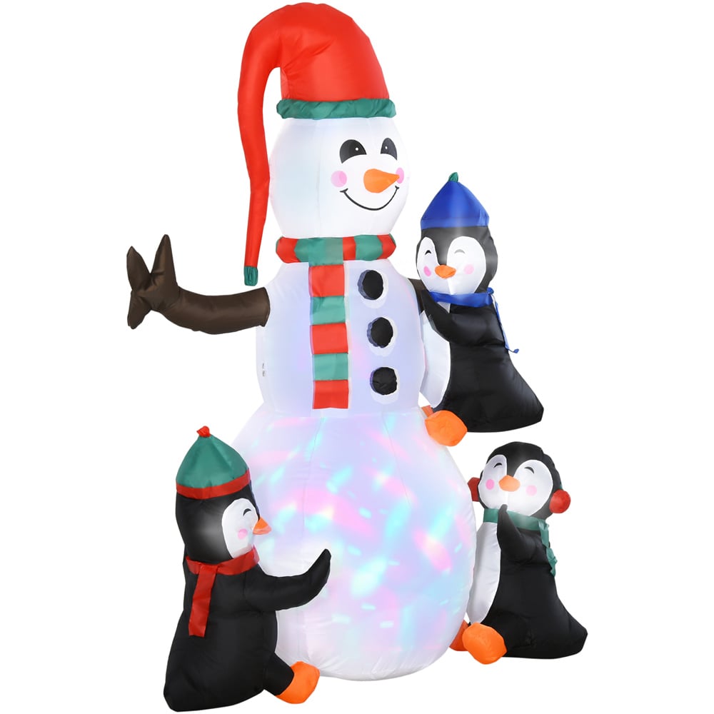 Everglow LED Inflatable Christmas Snowman and Penguins Decoration 5.9ft Image 2