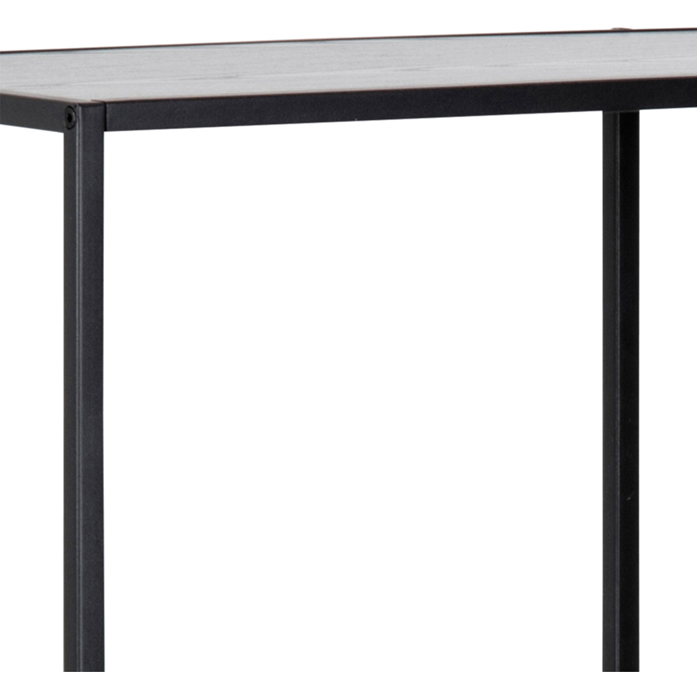 Florence Seaford 3 Shelf Black Metal Asymmetrical Bookcase Image 6