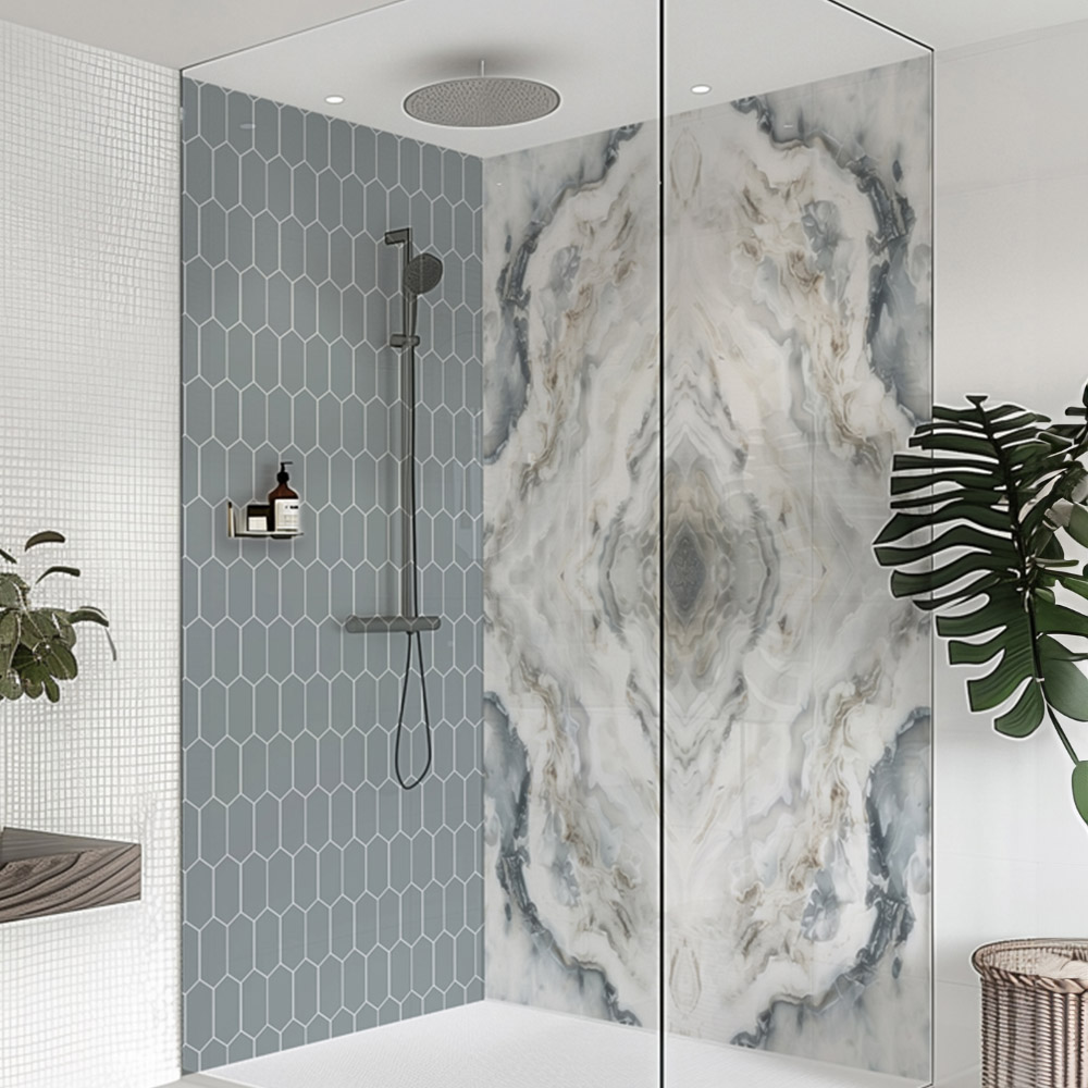 Splashbax Premium Artisan Persian Azul Di Bond Shower Panel 2400 x 900mm Image 1