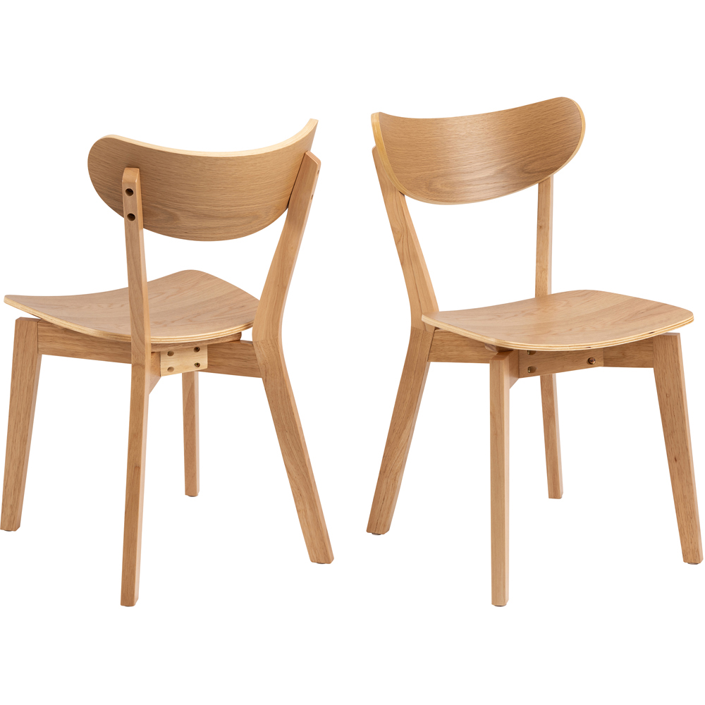 Florence Roxby 4 Seater Round Dining Table Oak Image 3