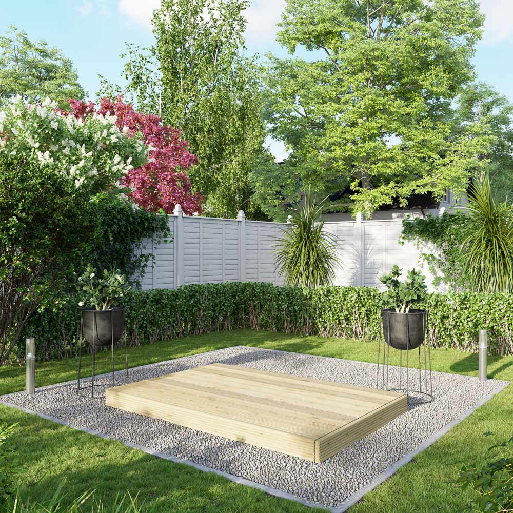 Power 4 x 6ft Timber Decking Kit With No Handrails Image 2