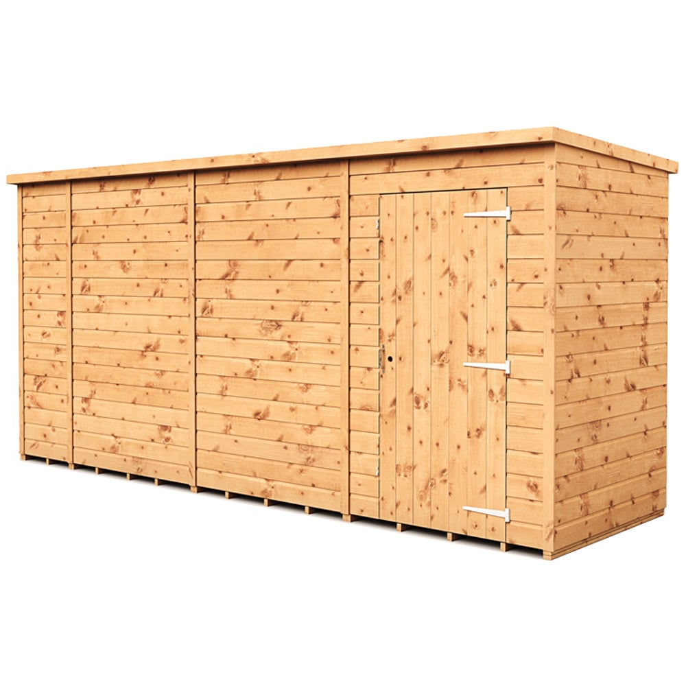 Empire Sheds 14 x 4ft Tongue and Groove Wooden Pent Garden Shed Image 1