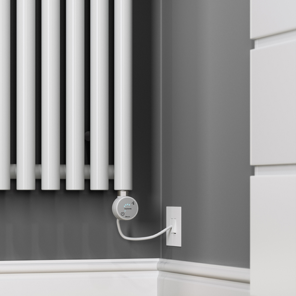 Terma Rolo Room White Electric Radiator Bluetooth 1000W 1800 x 480mm Image 7