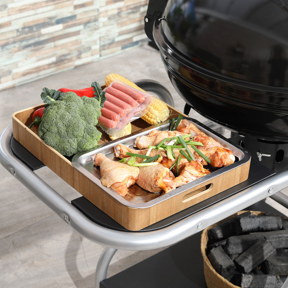 Deluxe Charcoal Trolley BBQ Garden Image 3