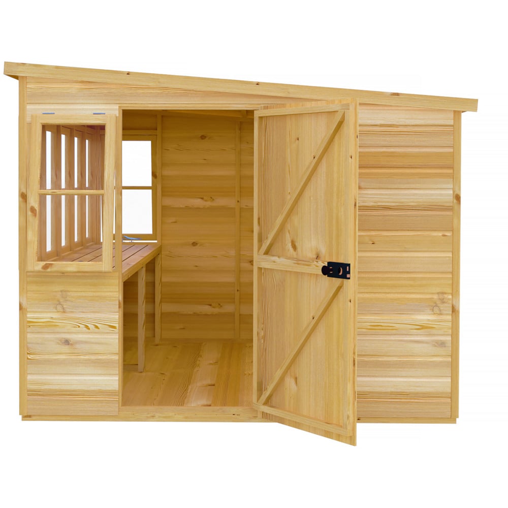Shire 8 x 8ft Shiplap Style B Sun Pent Shed Image 3