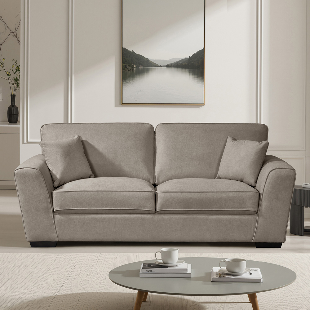 Artemis Home Arlington 3 Seater Brown Fabric Sofa Image 3