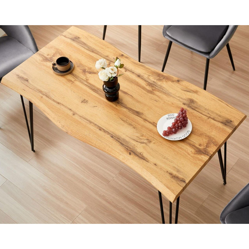 Kosy Koala 4 Seater Rustic Wooden Dining Set White Image 3