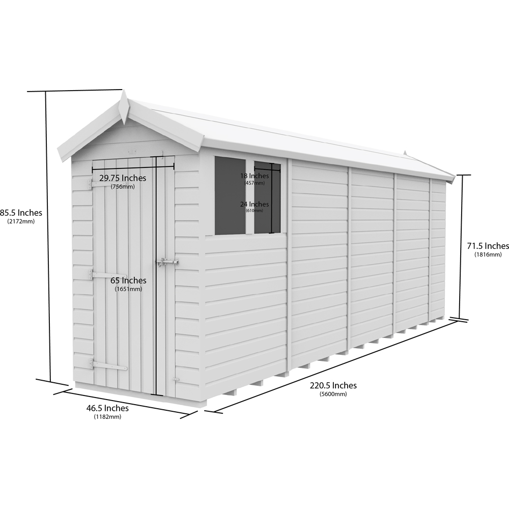 DIY Sheds 4 x 19ft Tongue and Groove Timber Apex Garden Shed Image 9