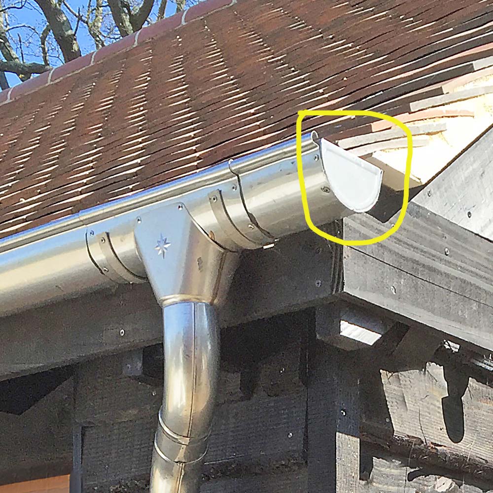 Metal Gutta Stainless Steel Stop End 2 Pack Image 2