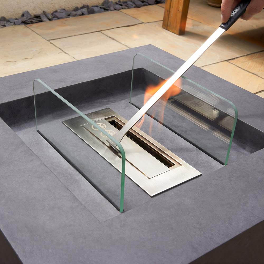 Field & Flame Cassia Dark Concrete Grey Bio-Ethanol Fire Pit 10200 BTU Image 4