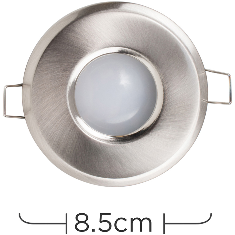 ValueLights Brushed Chrome Cool White LED Ceiling Downlight 6 Pack Image 5