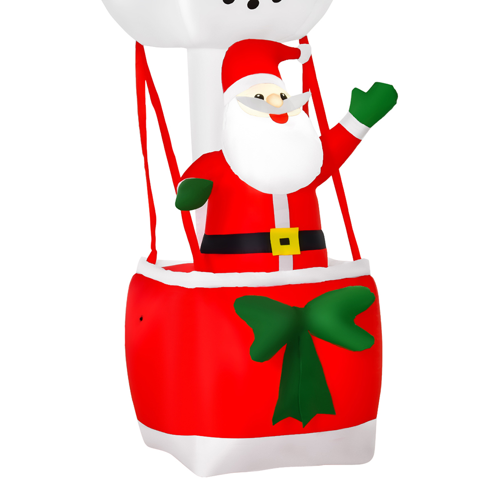 Everglow LED Inflatable Christmas Santa Claus on Snowman Hot Air Balloon 8.2ft Image 4
