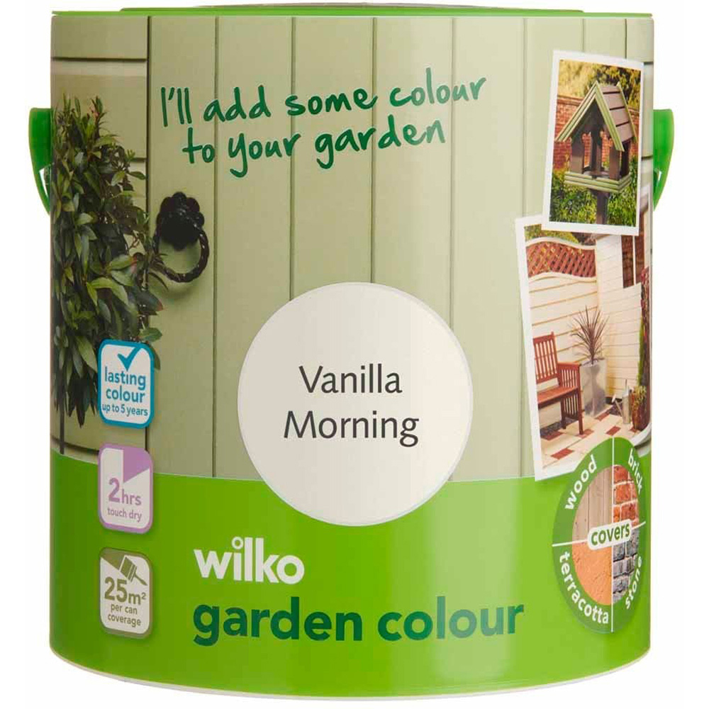 Wilko Garden Colour Vanilla Morning Wood Paint 2.5L Image 2