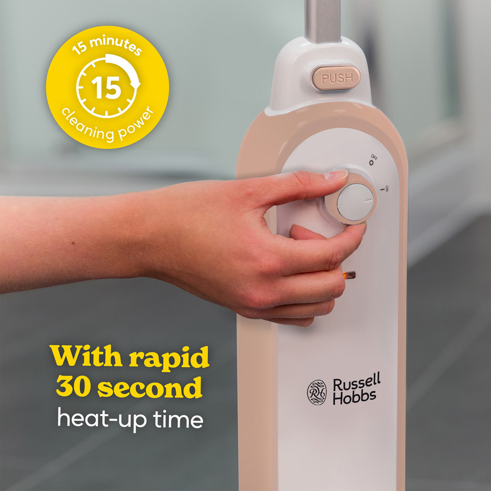 Russell Hobbs Blush Pink Steam and Clean Mop Image 8