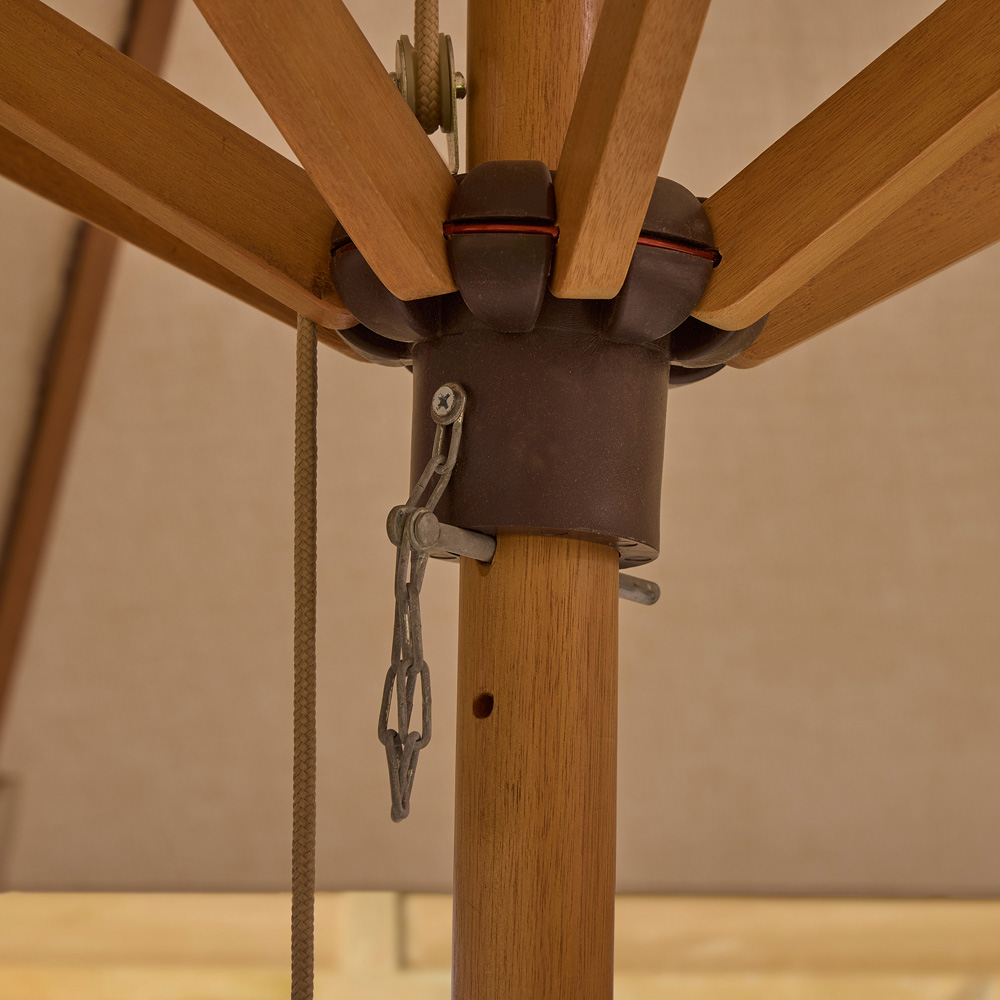Rowlinson Ashdown Wooden Parasol 2m Image 6