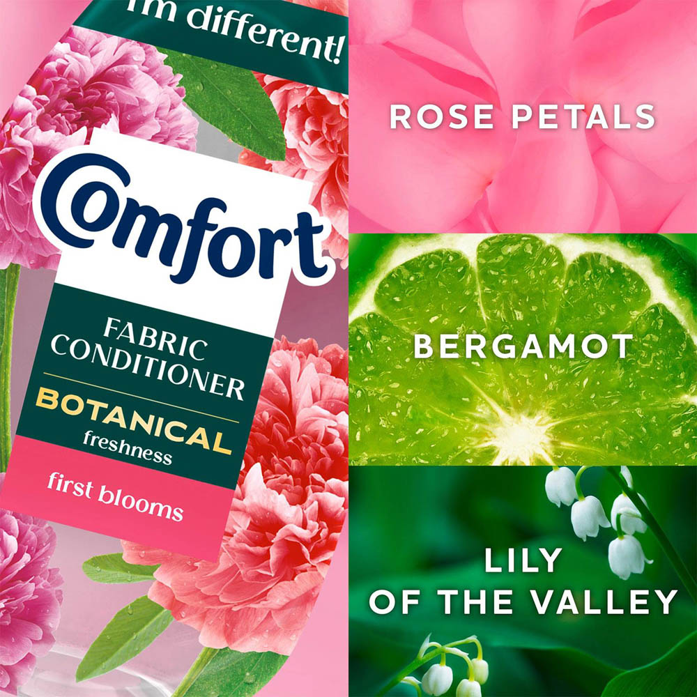 Comfort Botanical First Blooms Fabric Conditioner 64 Washes 960ml 2 Pack Image 4