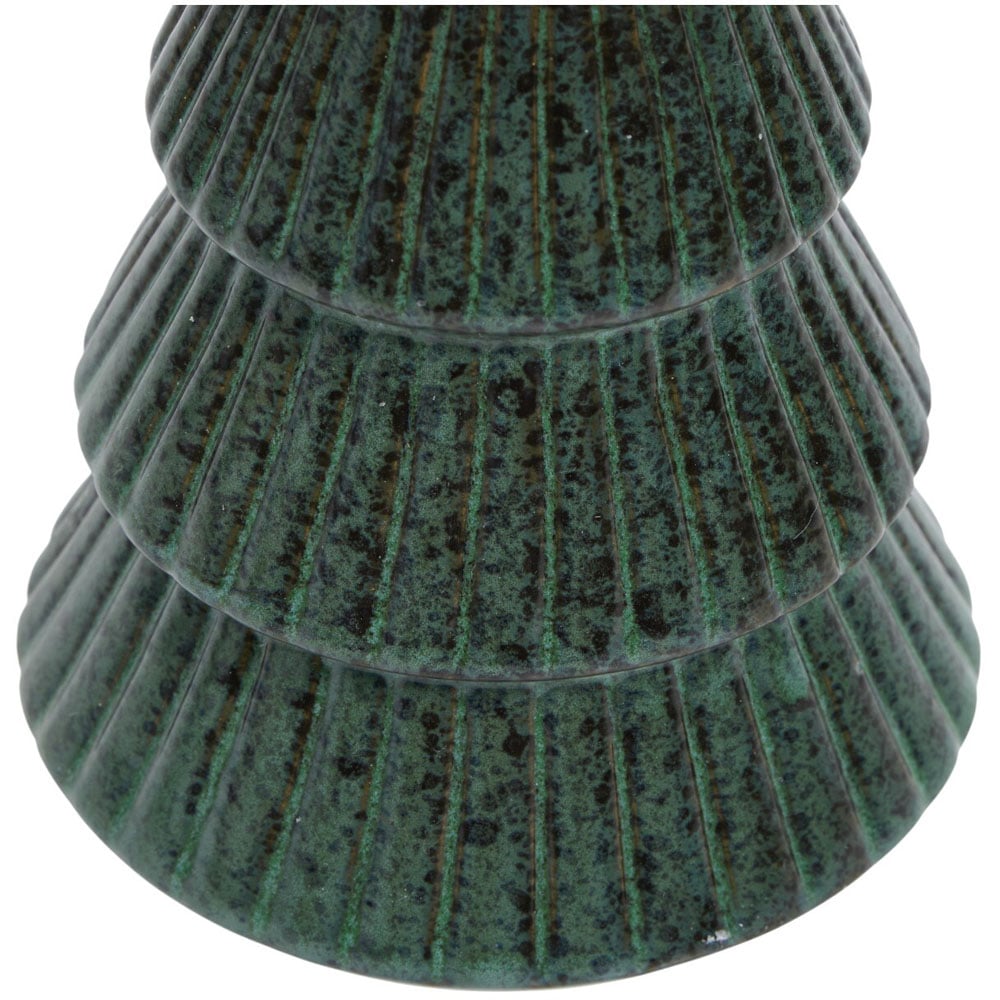 Reactive Glaze Tree Tealight Holder - Green Image 4