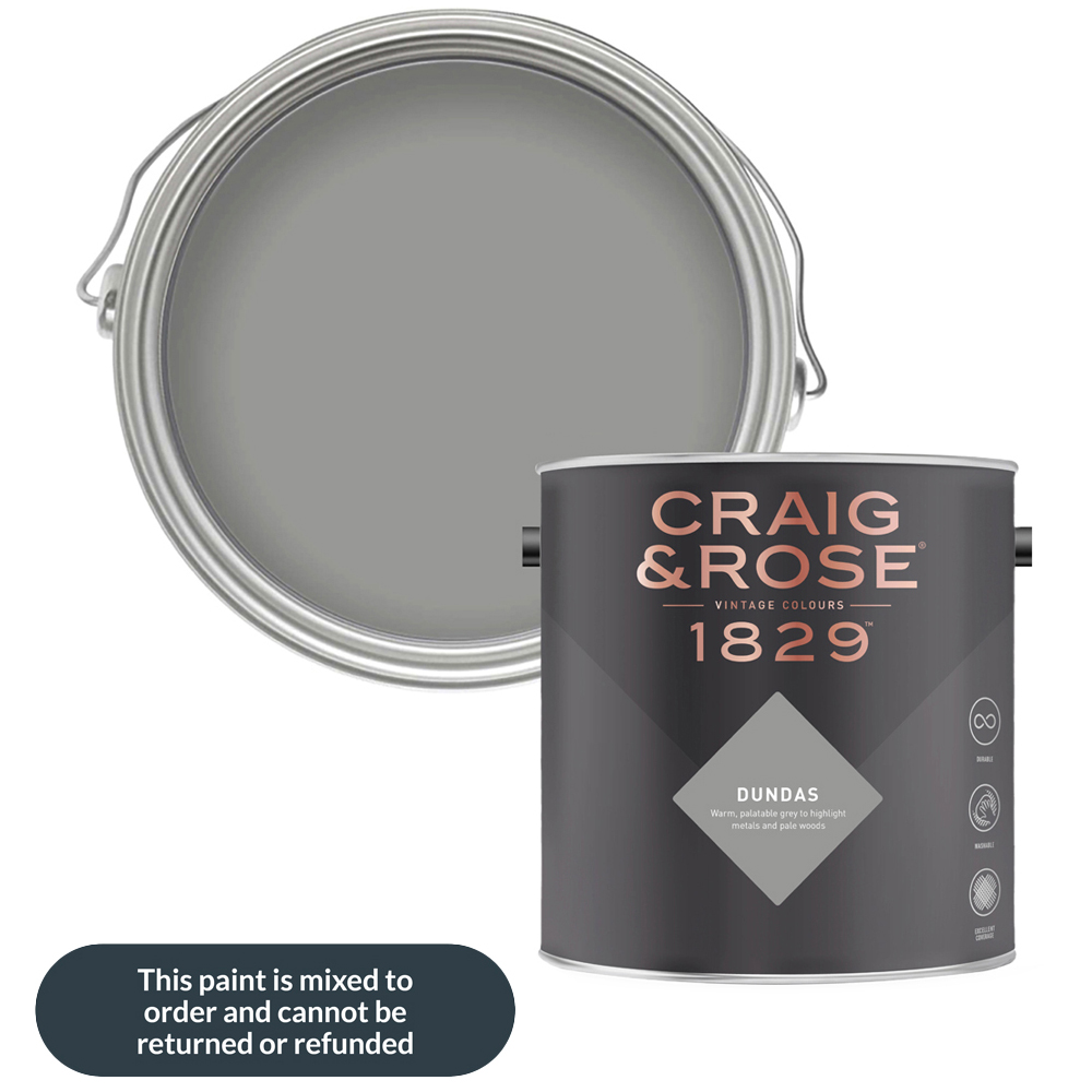 Craig & Rose Walls and Ceilings Dundas Chalky Emulsion Paint 5L Image 1