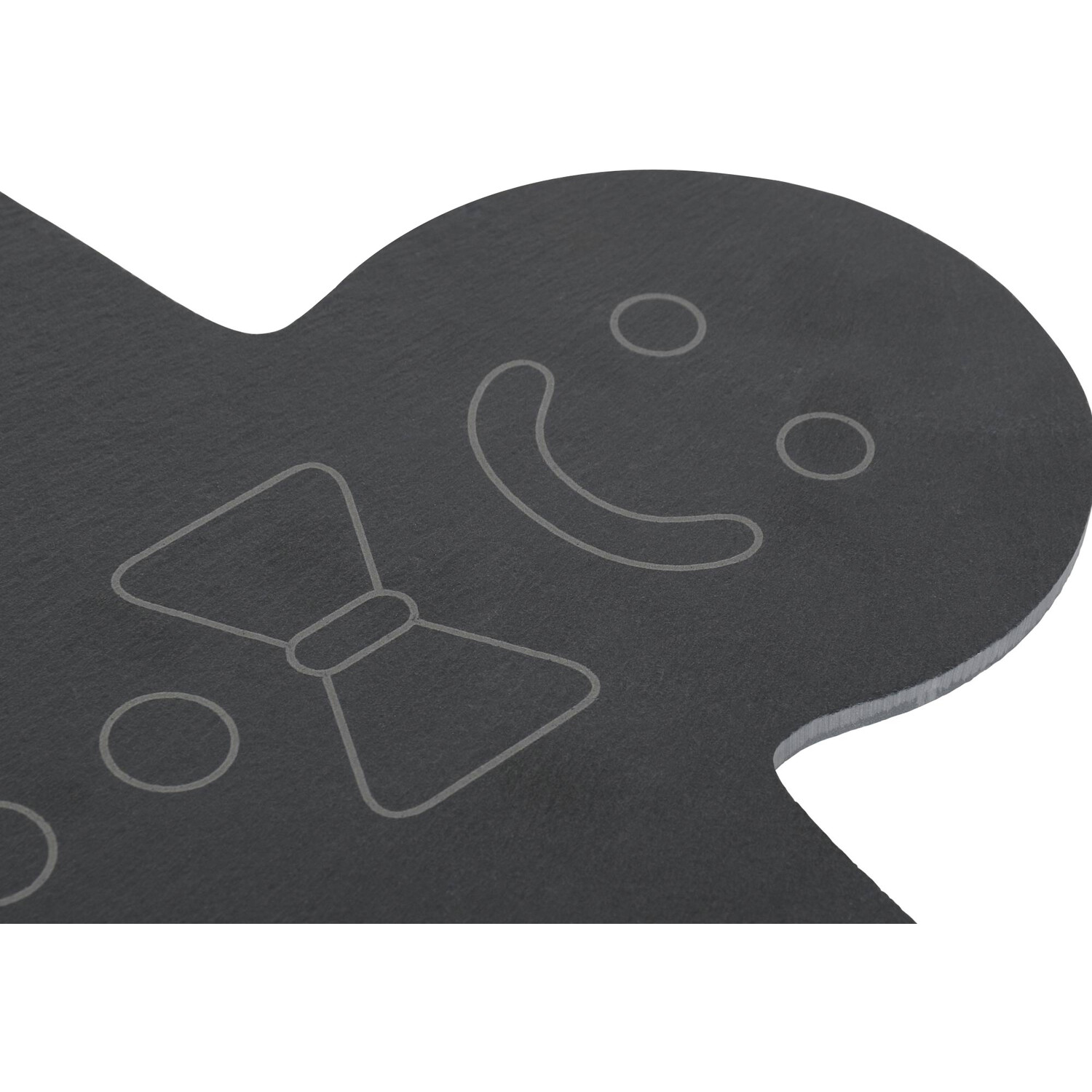 Slate Gingerbread Man Serving Board - Black Image 4