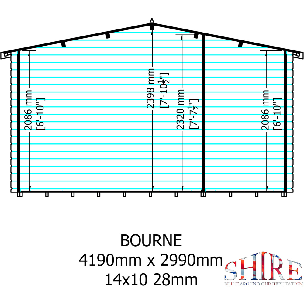 Shire Bourne 14 x 10ft Log Cabin Image 9
