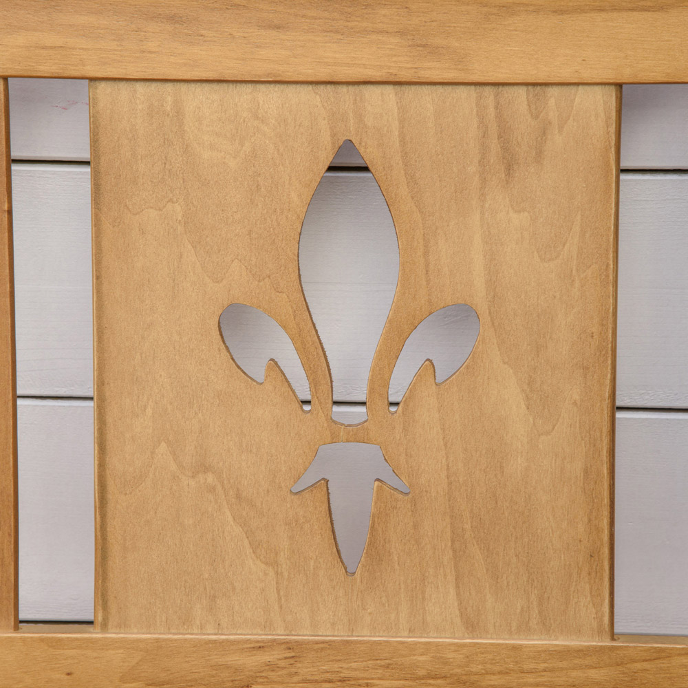 Outsunny 2 Seater Natural Wooden Storage Bench Image 3