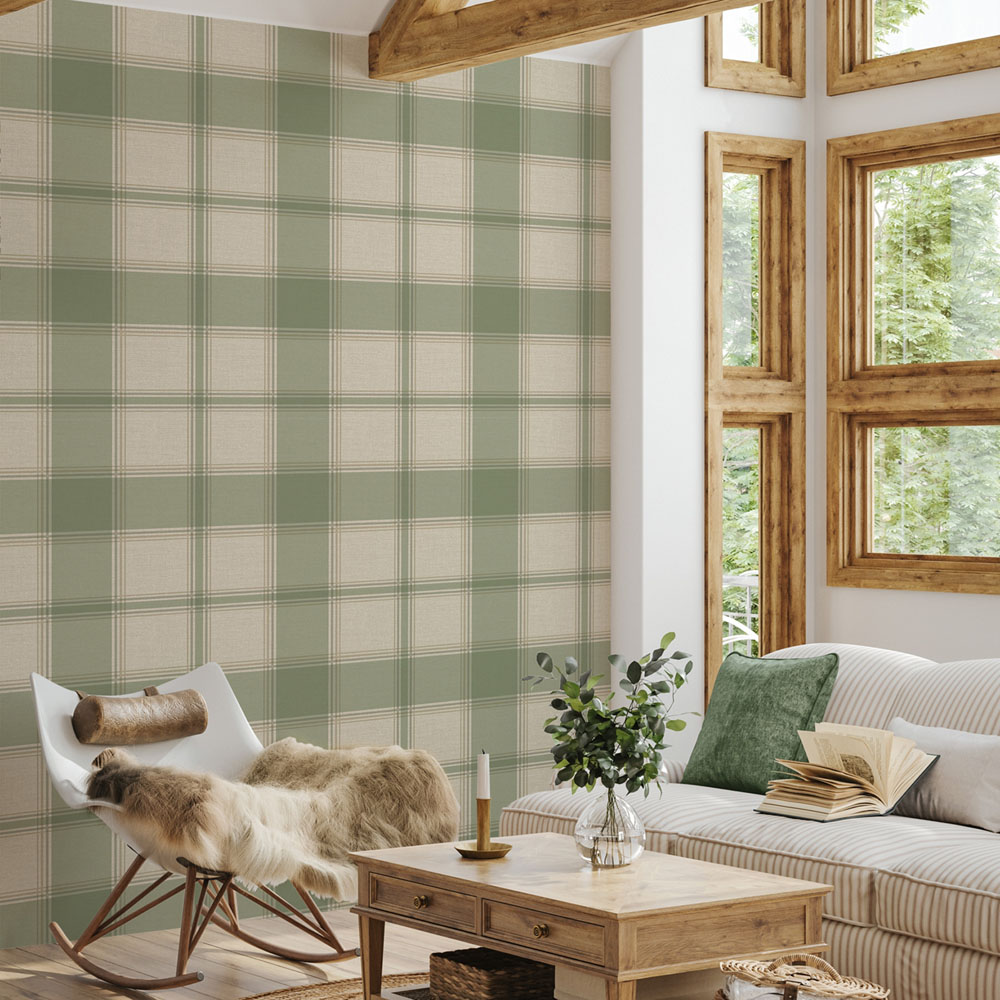 BELGRAVIA CARMELLA CHECK GREEN Image 3