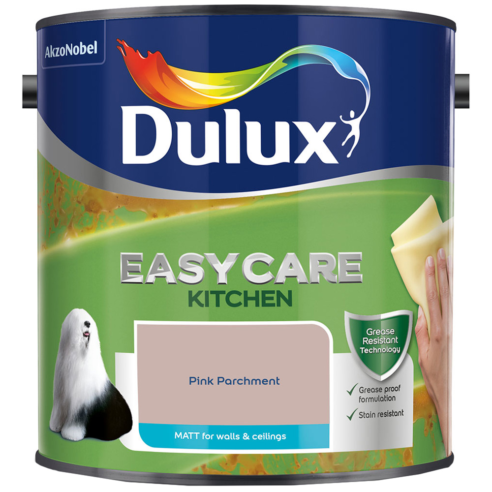 Dulux Easycare Kitchen Pink Parchment Matt Paint 2.5L Image 2