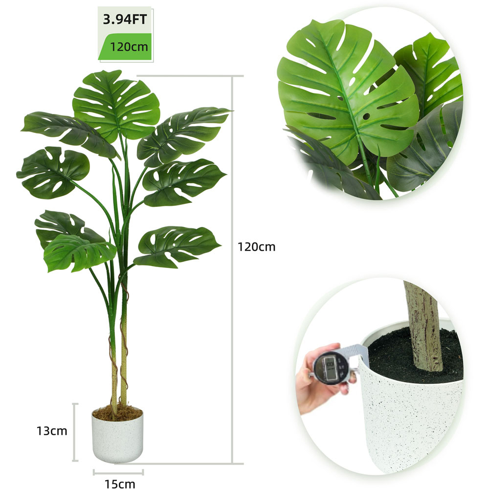 Monstera Tree Indoor Artificial Plant 120cm Image 6