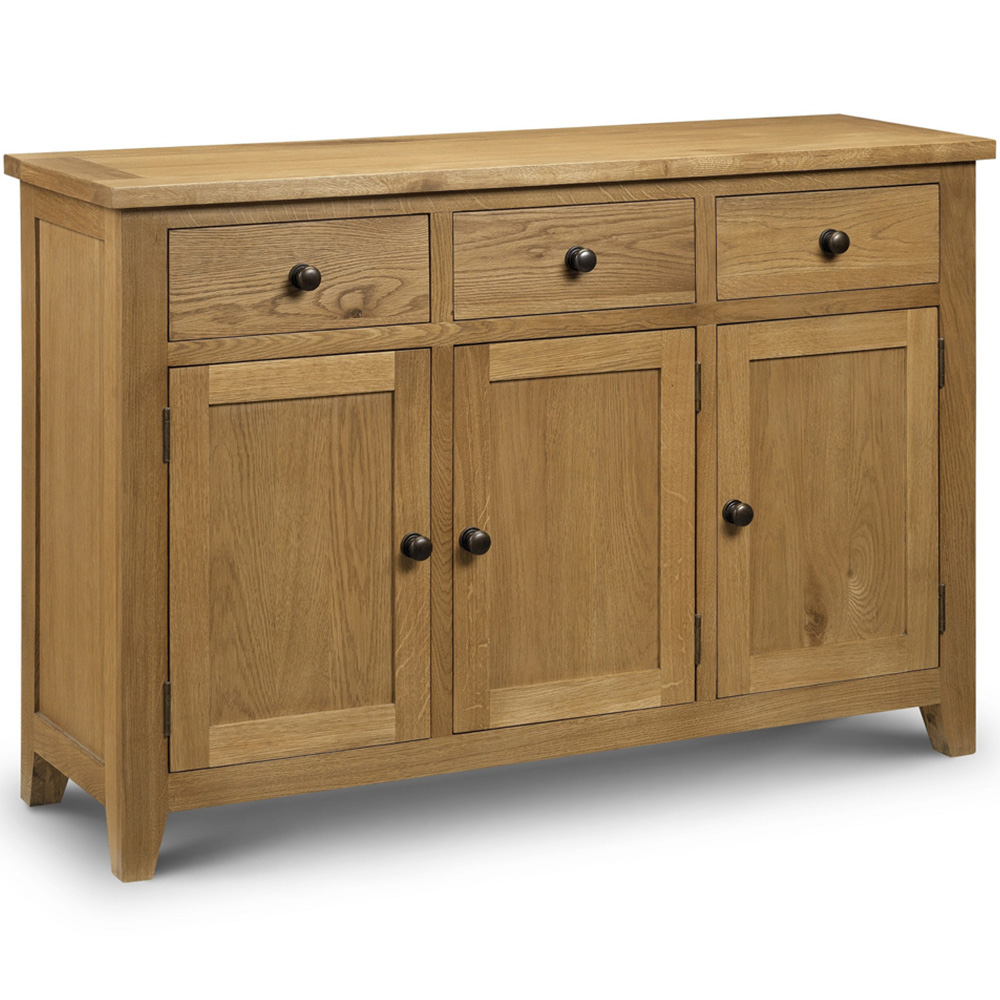 Julian Bowen Astoria 3 Door 3 Drawer Oak Sideboard Image 2