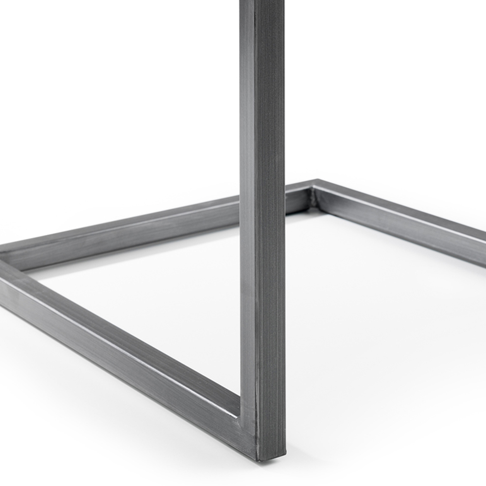 Julian Bowen Olympus Brooklyn and Marble Effect 6 Seater Dining Set White and Charcoal Image 6