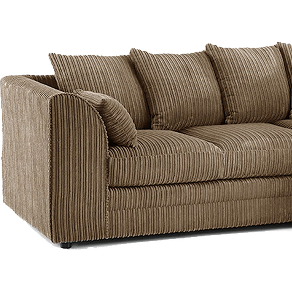 Portland Luxor 4 Seater Coffee Jumbo Cord Right Hand L Shape Corner Sofa Image 4