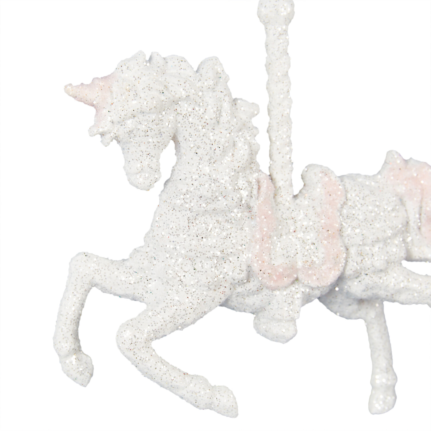 Blushing Glitter Carousel Decoration Image 2