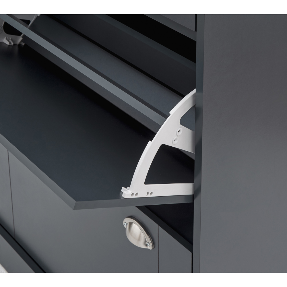 GFW Kendal Slate Blue Deluxe Shoe Cabinet Image 7